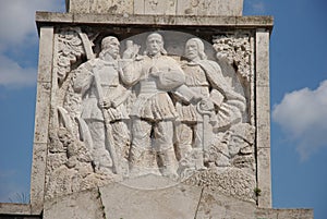 Figures in bas-relief of the obelisk, Alba Julia