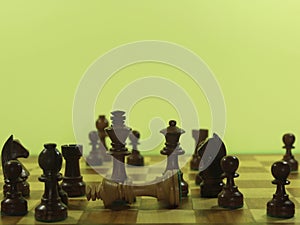 Figures chess plays checkmate fun intelligence king horse bishop tower pawn photo