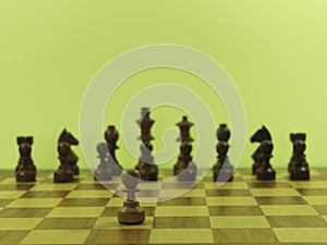 Figures chess plays checkmate fun intelligence king horse bishop tower pawn photo