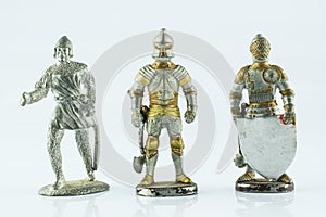 Figures of medieval knights