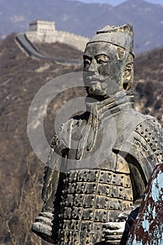 Figures of Soldier and Horses Clay