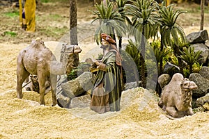 Figurine in crib scene