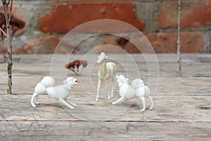Figurine of deer and dog