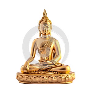 Figurine of the gold Buddha status isolate