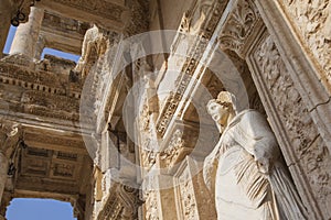 Figurine in Library of Celsus, Turkey