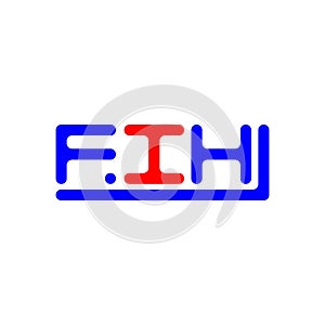 FIH letter logo creative design with vector graphic, FIH