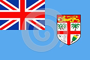 Fiji Flag Vector Flat Icon