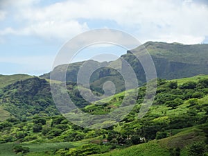 Fiji landscapes near the Navala village