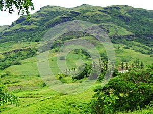 Fiji landscapes near the Navala village