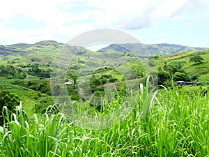 Fiji landscapes near the Navala village