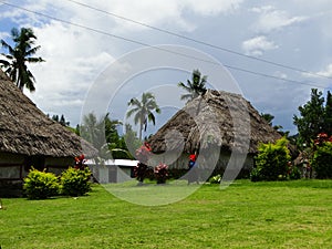 Fiji - traditional houses - bure at the Navala village