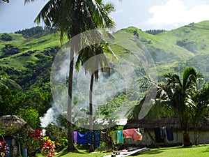 Fiji - traditional houses - bure at the Navala village