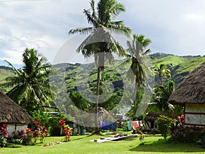 Fiji - traditional houses - bure at the Navala village