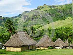 Fiji - traditional houses - bure at the Navala village