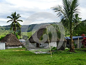 Fiji - traditional houses - bure at the Navala village