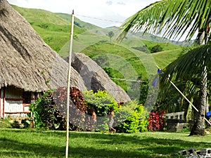 Fiji - traditional houses - bure at the Navala village