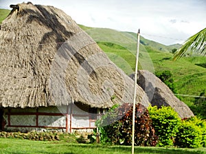 Fiji - traditional houses - bure at the Navala village