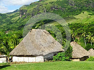 Fiji - traditional houses - bure at the Navala village