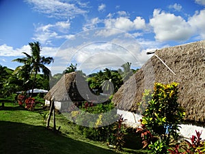 Fiji - traditional houses - bure at the Navala village