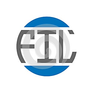 FIL letter logo design on white background. FIL creative initials circle logo concept. FIL letter design