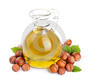 Filbert oil with nuts photo