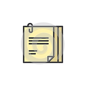 File Attach filled outline icon