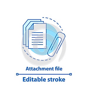 File attachment test concept icon