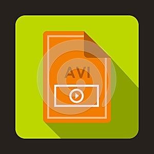 File AVI icon, flat style