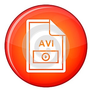 File AVI icon, flat style