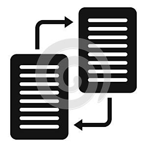 File backup icon simple vector. Data cloud