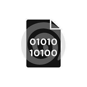 File Binary icon isolated on white background