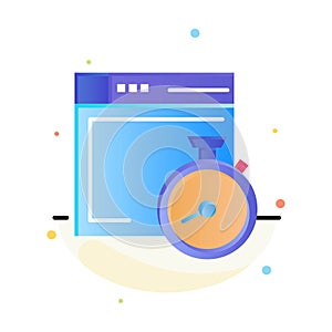 File, Brower, Compass, Computing Abstract Flat Color Icon Template