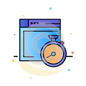 File, Brower, Compass, Computing Abstract Flat Color Icon Template