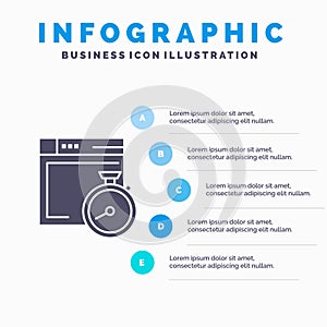 File, Brower, Compass, Computing Infographics Presentation Template. 5 Steps Presentation