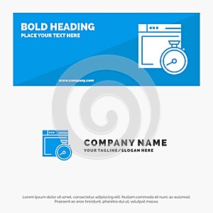 File, Brower, Compass, Computing SOlid Icon Website Banner and Business Logo Template