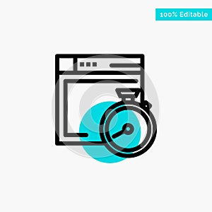 File, Brower, Compass, Computing turquoise highlight circle point Vector icon