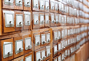 A file cabinet drawer full of files