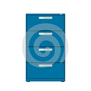 File cabinet vector icon furniture interior management finance catalog library binder. Database metal case office. Datum archive