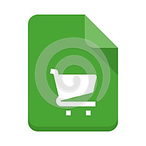 File cart vector flat icon