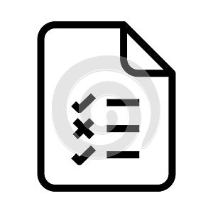 File checklist line VECTOR icon