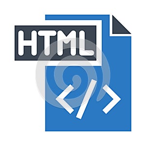 File coding glyphs double color icon