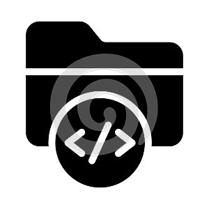 File coding vector  glyph flat icon