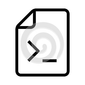 File coding vector line icon