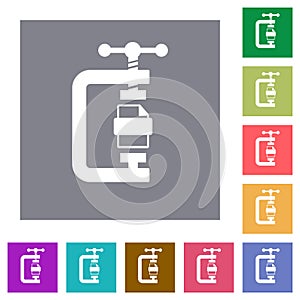 File compression solid square flat icons