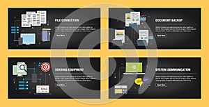 File connection, document backup, sharing equipment and system communication