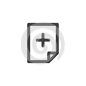 File create line icon
