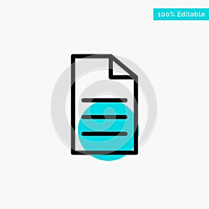 File, Data, User, Interface turquoise highlight circle point Vector icon