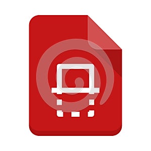 File delete color VECTOR icon