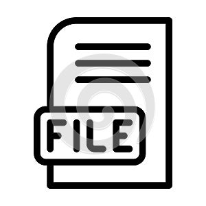 file digital document line icon vector illustration