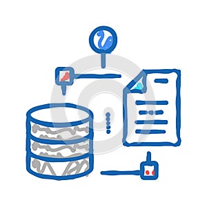 file digital processing icon doodle illustration